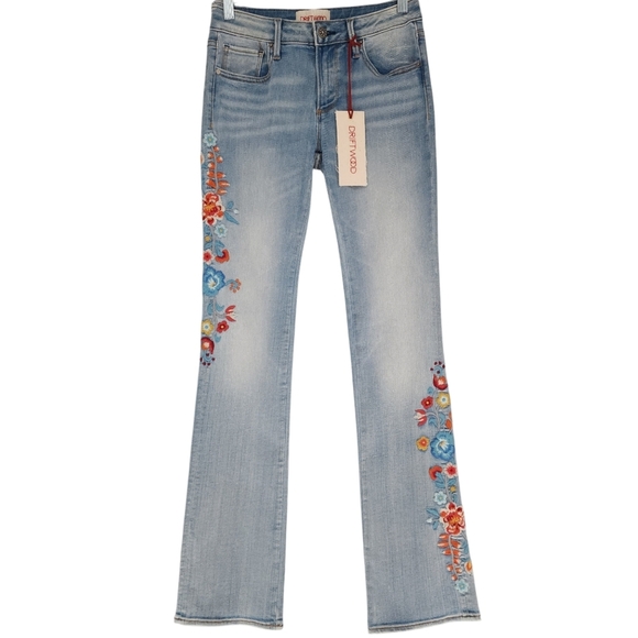 DRIFTWOOD Denim - Driftwood Kelly Boot Cut Le Bouquet Embroidered Jeans 25X33